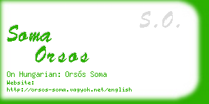 soma orsos business card